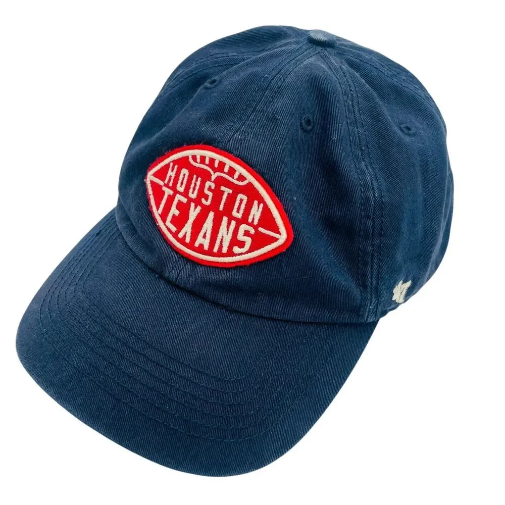 47 Brand Houston Texans Fitted Hat Cap Sz Large Navy Blue Recycled NFL Football